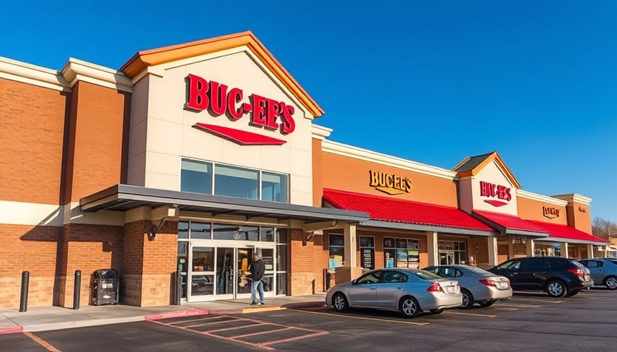 Large Buc-ee's store front on a sunny day, Texas family road trips.