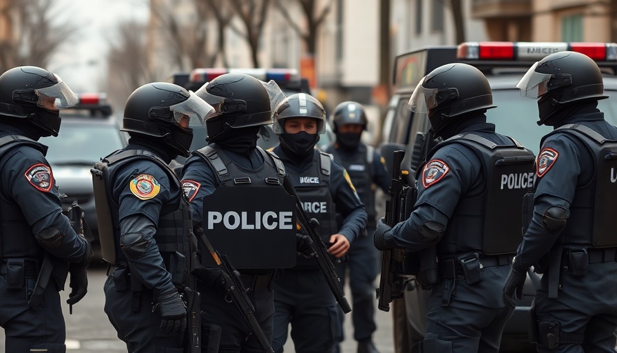 Officers in tactical gear at Boulder hostage event.
