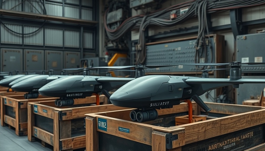 Tactical drones prepared for deployment in a military setting.