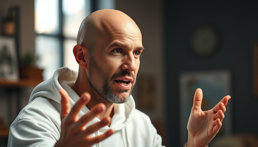 Bald man discussing indoors, related to border policy USA.