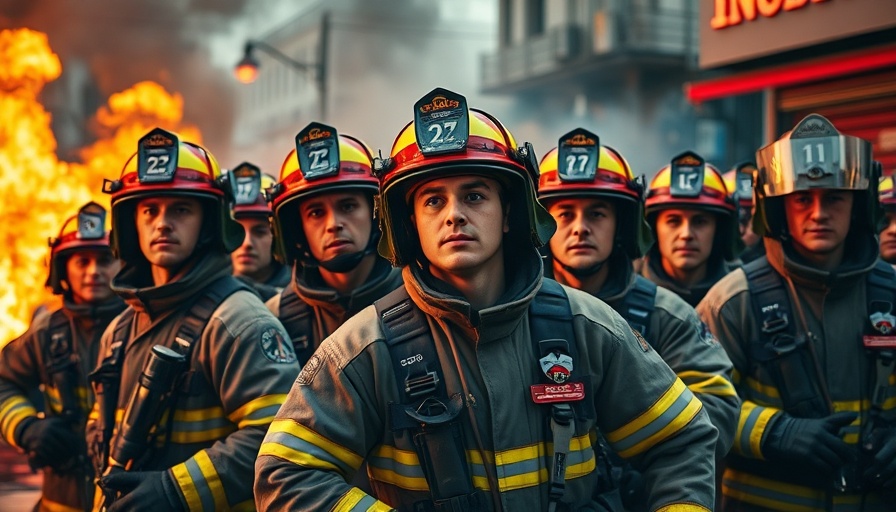 Houston fire department response scene with active firefighters.