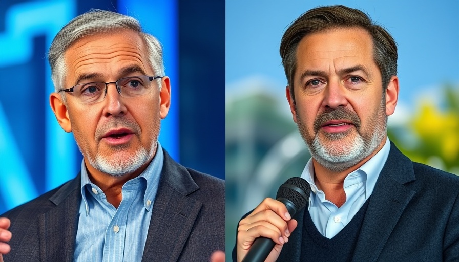 Discussion on immigration policy USA featuring two men in split-screen.