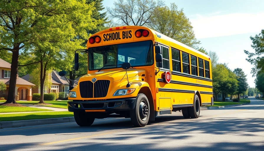 School bus for Lewisville ISD Transportation parked in suburb.