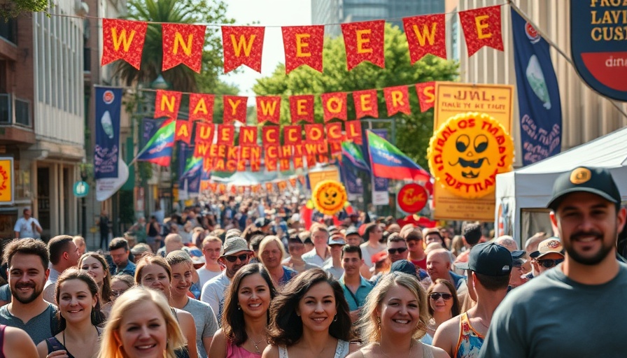 Weekend events in the Dallas-Fort Worth area with lively street scene.