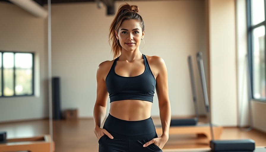 Neko Pilates San Antonio studio woman posing confidently in mirror.
