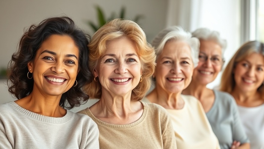 Senior women sharing probiotics and skin health tips in a warm, inviting setting.