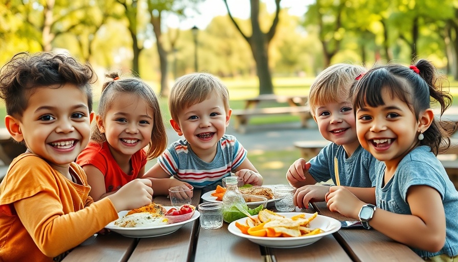 Children enjoying Texas Summer Lunch Program outdoors.