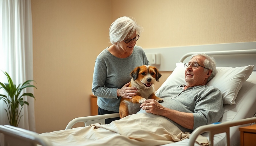 Elderly couple in accessible housing with small dog in a warm room.