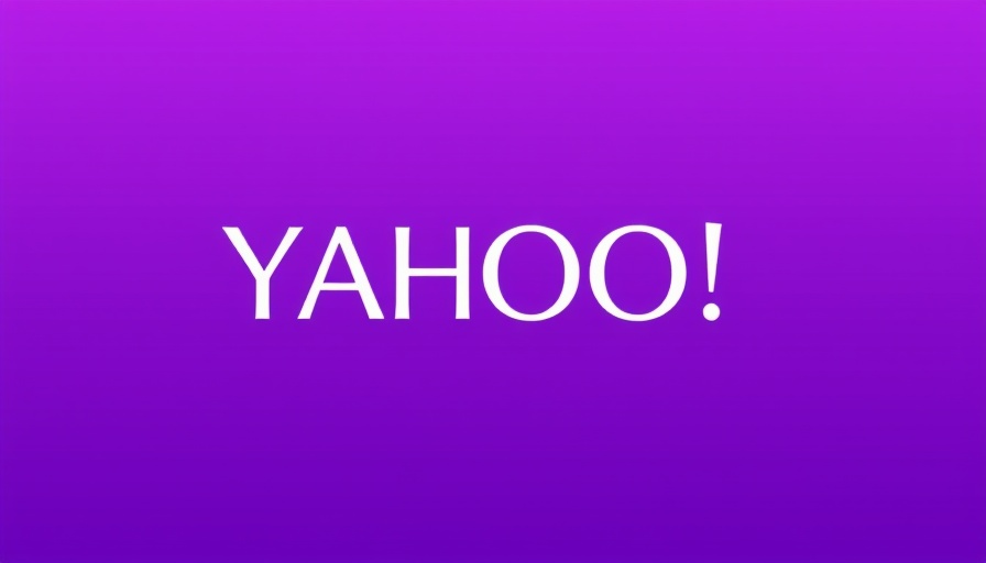 Minimalistic yahoo logo on purple background