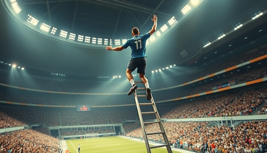 Impressive sports moments with performer balancing on ladder.