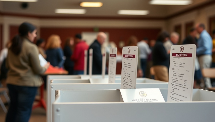 Frisco City Council runoff election voting booth setup.