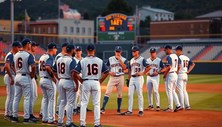 UTSA baseball team gathered post-game on field