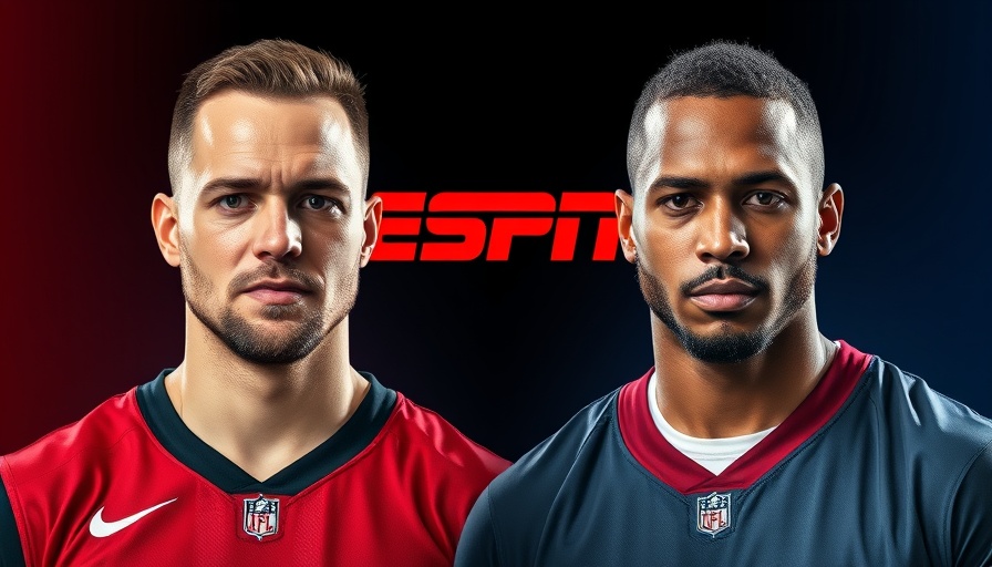NFL news graphic featuring two athletes on ESPN.