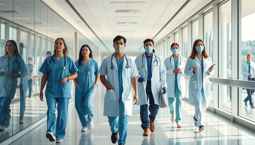 Healthcare professionals walking, symbolizing healthcare job growth.