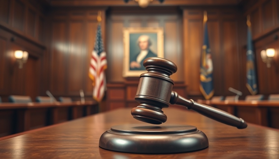 Courtroom scene highlighting justice and public defender caseload limits.