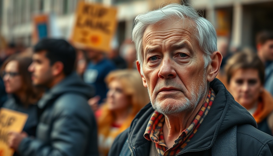 Omaha ICE protests participant holding a sign advocating human rights.
