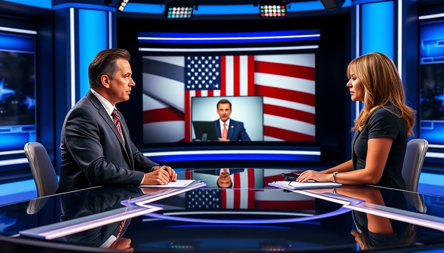 San Antonio local news anchors interviewing guest, modern studio setup.