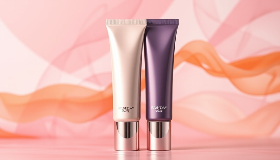 Best tinted moisturizers for mature skin on pastel background.