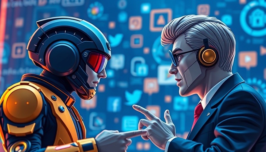 Conceptual illustration of Musk vs. Trump on a digital platform.