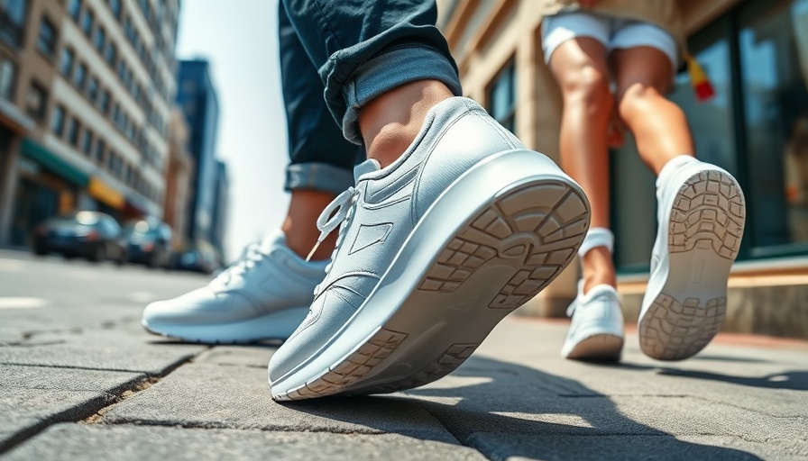 Best walking shoes 2025 showcasing urban style in city setting.