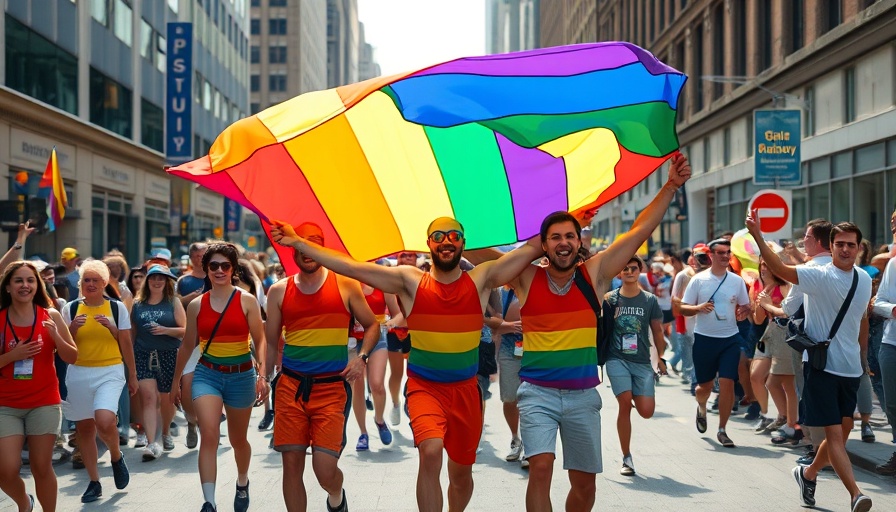 DC WorldPride parade 2025 celebration on city street with rainbow flag.