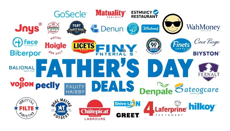 Graphic showcasing Father's Day Deals San Antonio 2025.