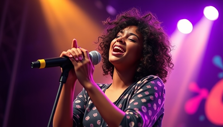 San Antonio concert postponement image of female singer performing.