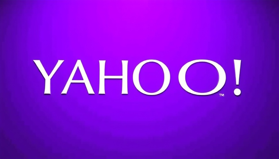 Bold Yahoo logo on purple, public school news USA.