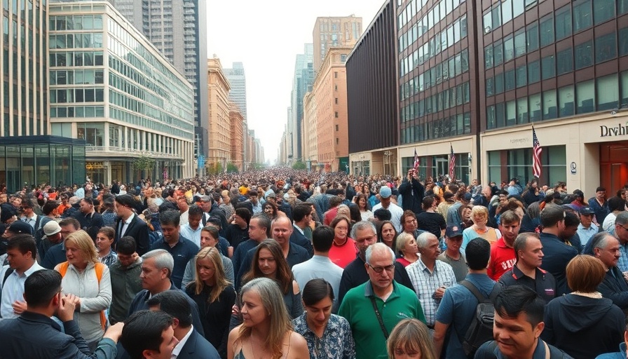 San Antonio local news: crowd gathers in urban event with city backdrop.