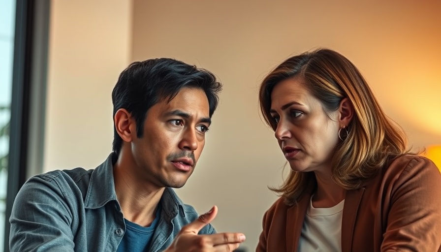 Two individuals in a focused discussion environment