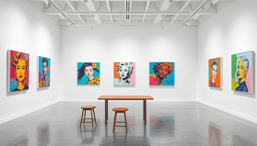 Austin lifestyle: vibrant modern art gallery with colorful artworks.