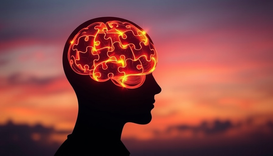 Conceptual illustration of a glowing brain with puzzle pieces symbolizing autism research.