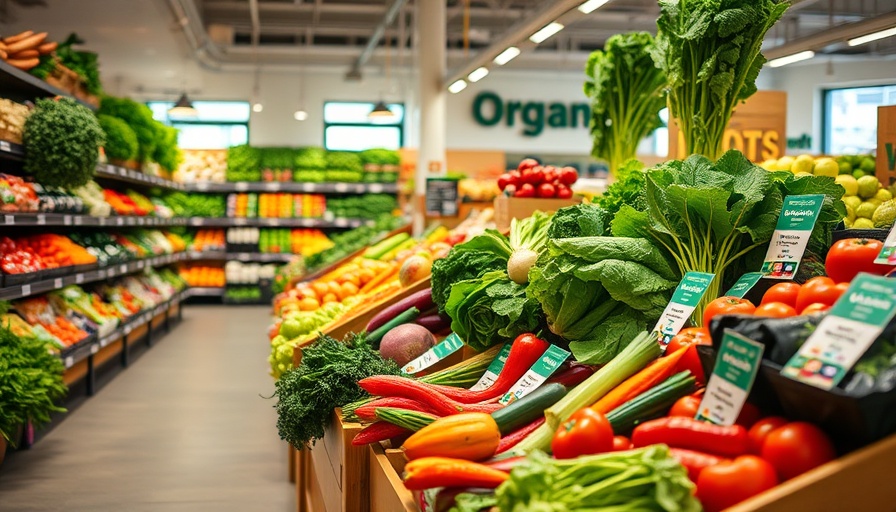 San Antonio cultural events in organic grocery setting, colorful produce.