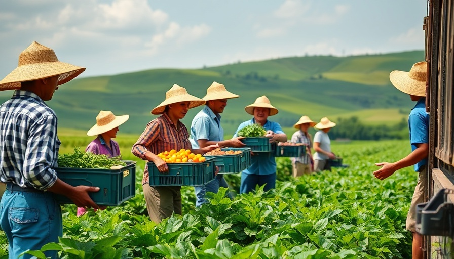 Farm workers transporting produce in field | Trump immigration enforcement changes