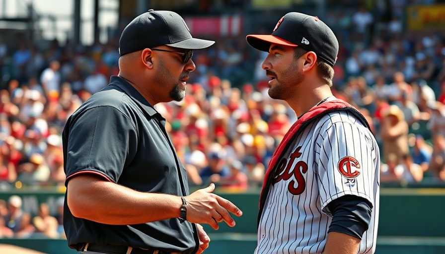 Umpire makes ball call in baseball game.