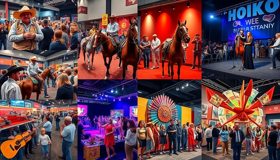 Collage of free events in Houston showcases diverse activities.