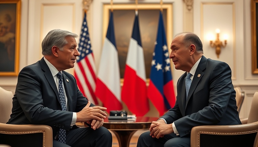 U.S. and France diplomats in a serious meeting discussing relations.