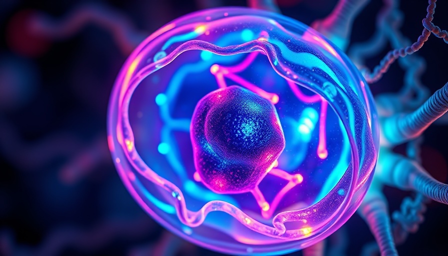 Glowing mitochondrion illustrating early mitochondrial impairment and multiple sclerosis.