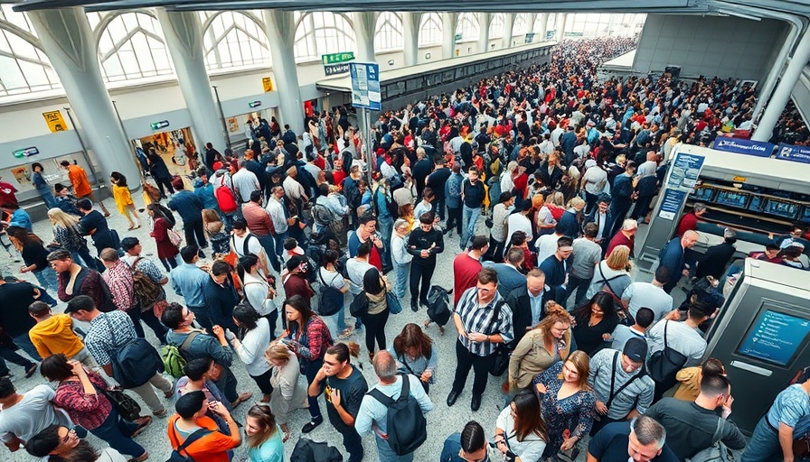 Crowded airport security during TSA summer travel warning.
