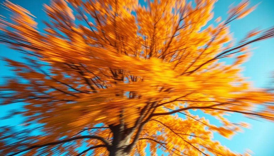 Autumn tree spinning, simulating causes of random dizzy spells