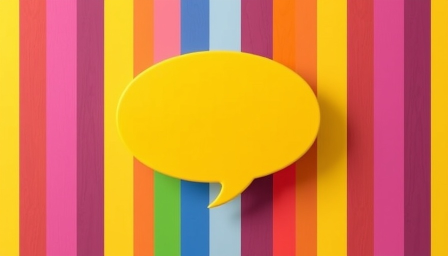 Rainbow speech bubble showing support when a loved one comes out.