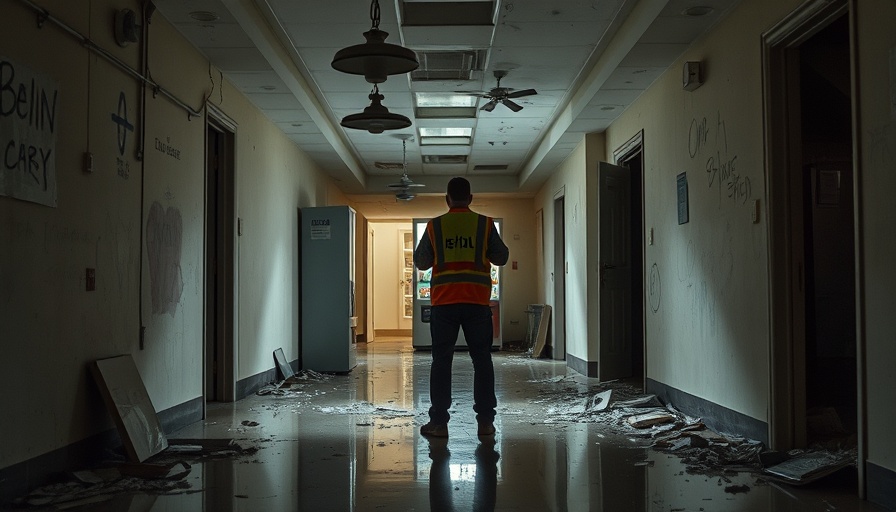 Abandoned hallway reflecting evacuation urgency, Israel context.