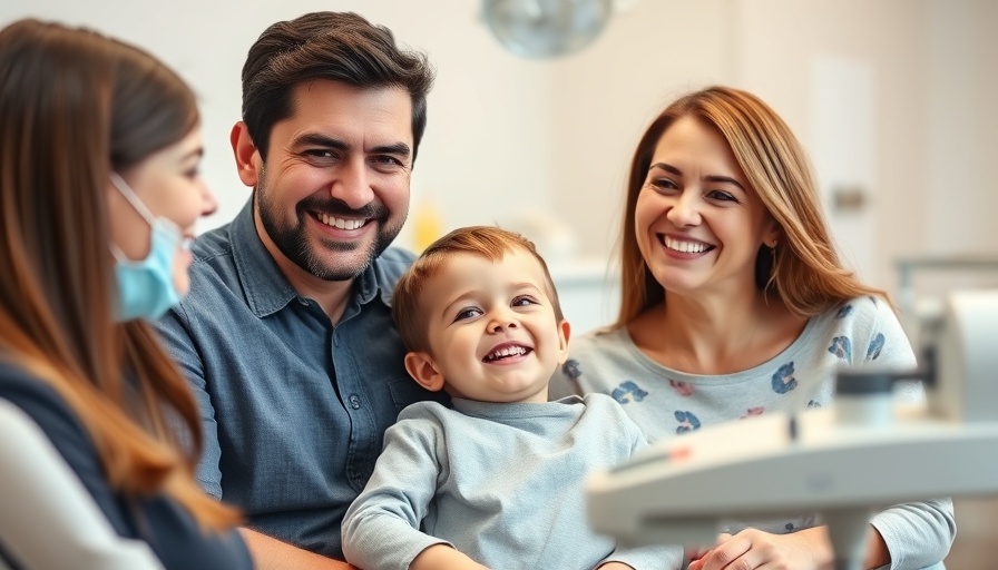 A family at a dental clinic, family dental care Cedar Park.
