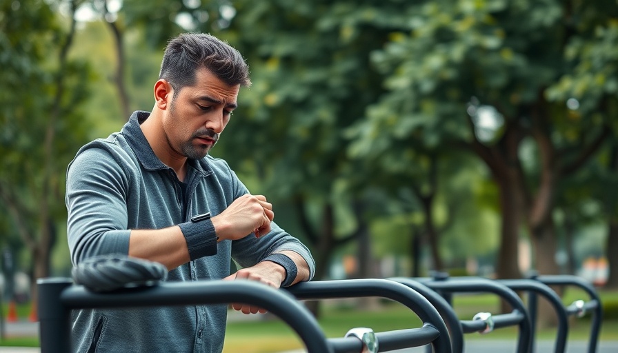 Frustrated man with fitness tracker in park, fitness trackers fail millions