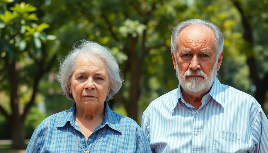 Elderly couple discusses Karen Read acquittal news outdoors.