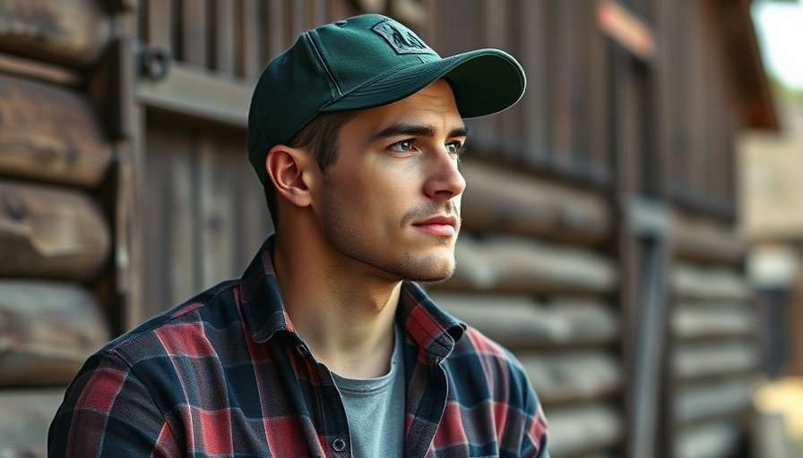 Lukas Nelson American Romance portrait with rustic backdrop.