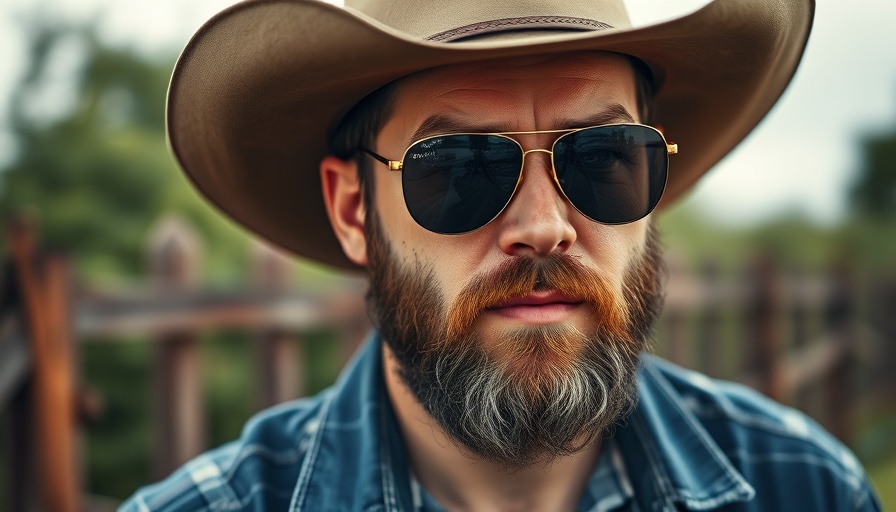 Man in cowboy hat and sunglasses outdoors, pushing boundaries in comedy.