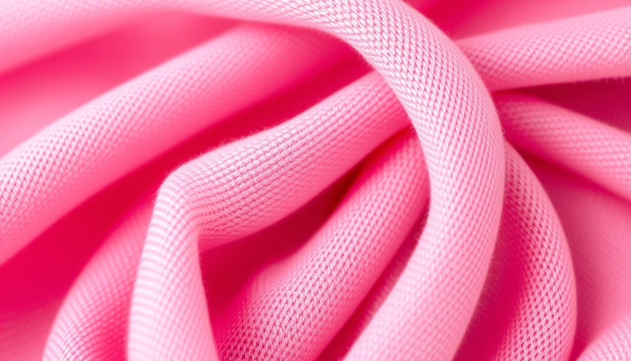 Soft pink fabric with natural folds, emphasizing texture.