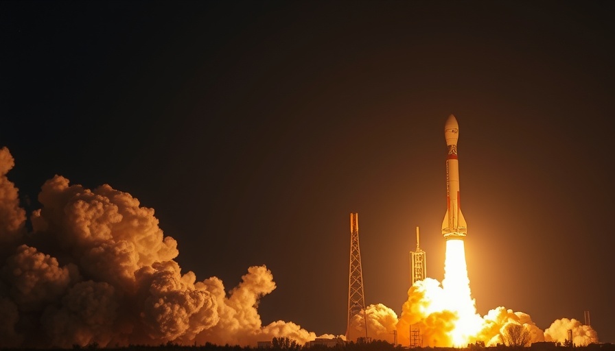 Dramatic SpaceX rocket explosion illuminating the night sky.