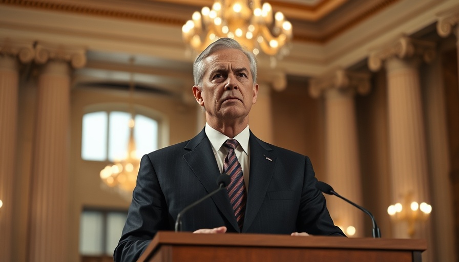 U.S. official delivering speech in a grand hall.